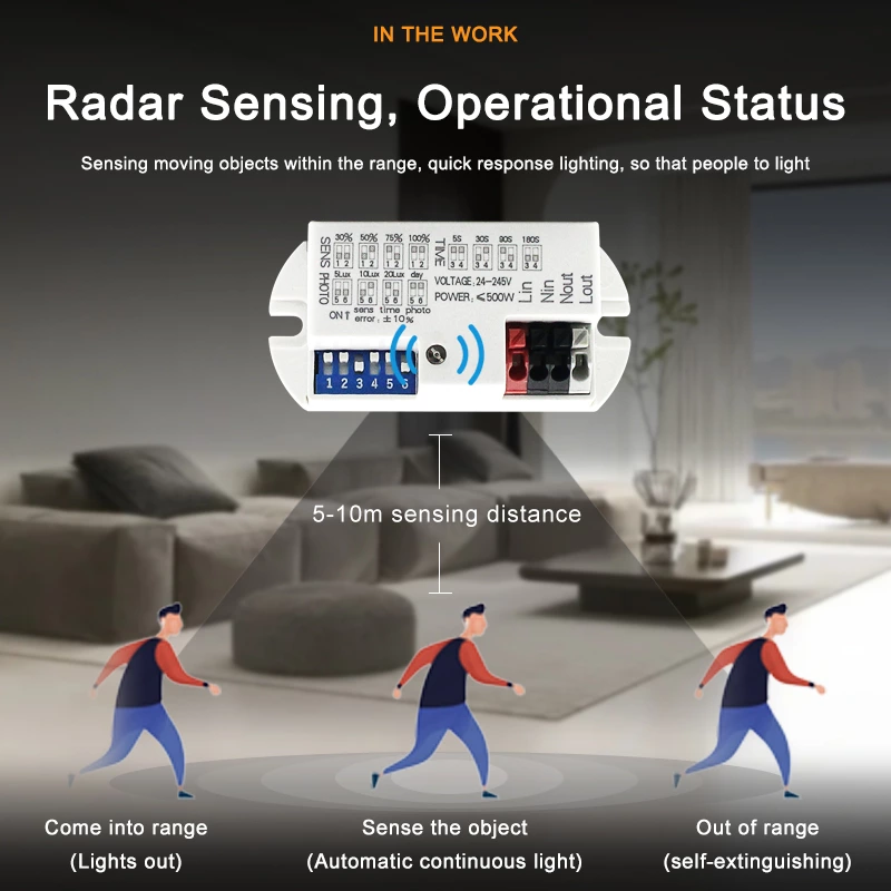 5.8 GHz Microwave Radar Motion Sensor Module
