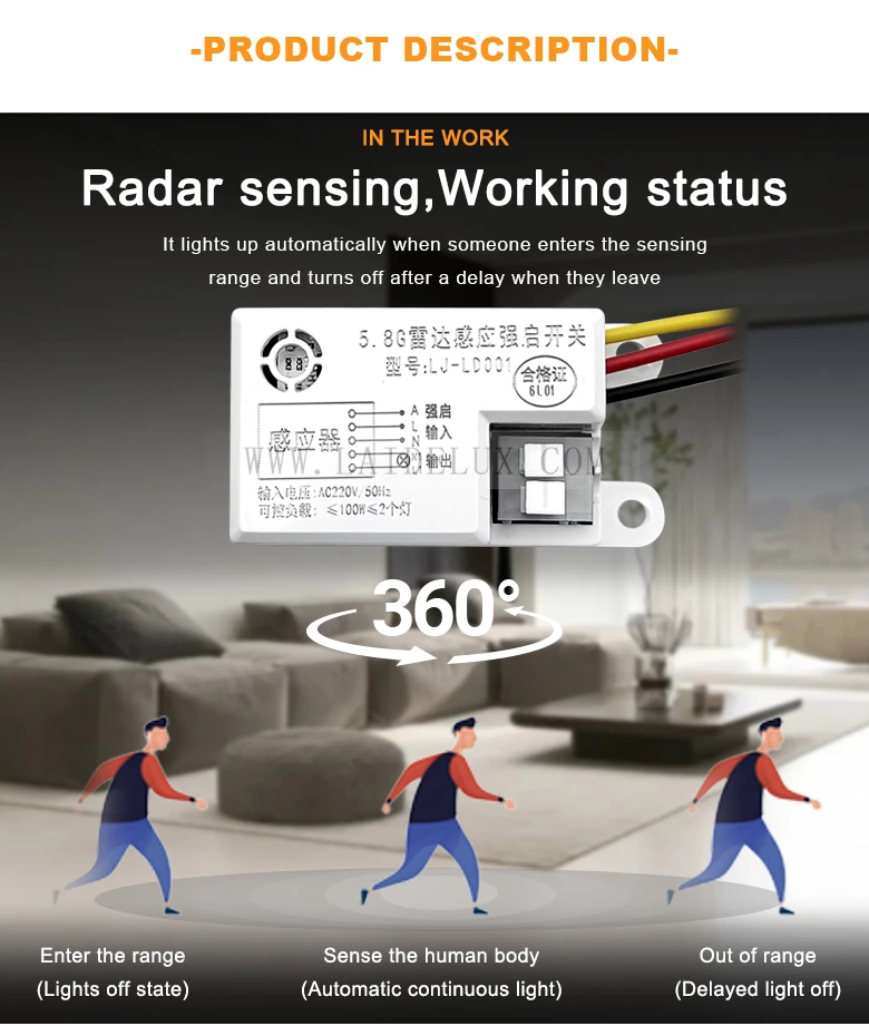 Microwave Radar Motion Sensor Light Switch