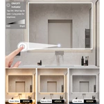 LED Mirror Touch Sensor Switch with US Plug（Single Color With Defogging）