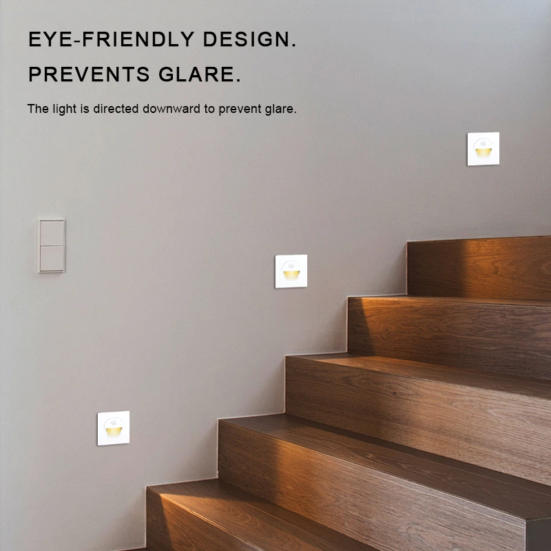 86 Type Wall-Mounted LED Human Body Motion Sensor Stair Light