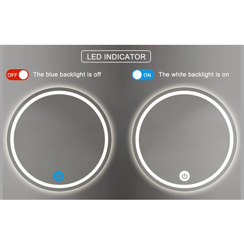 Single Key Monochrome Mirror Light Touch Sensor Switch