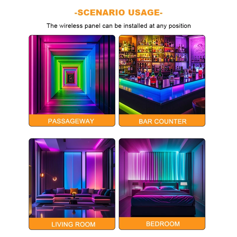 RGB RF Wireless Full Touch Panel Dimmer