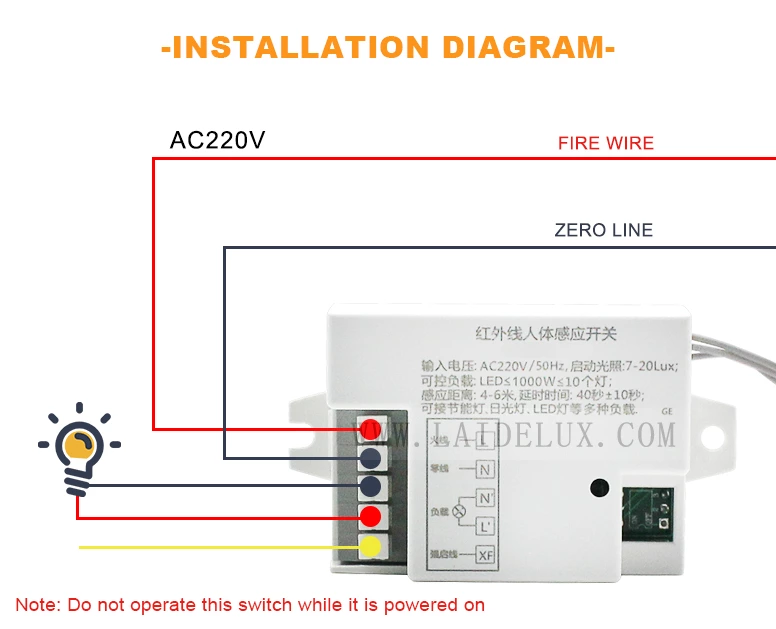 Human Body Detector Light Switch