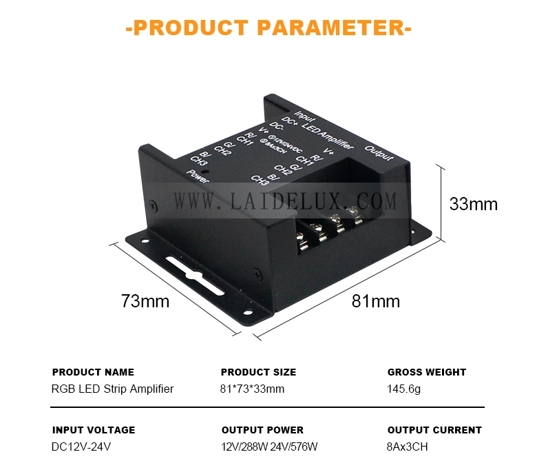 RGB Strip LED Amplifier Controller