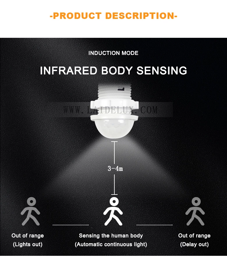 Automatic Light Sensor IR Detector Switch