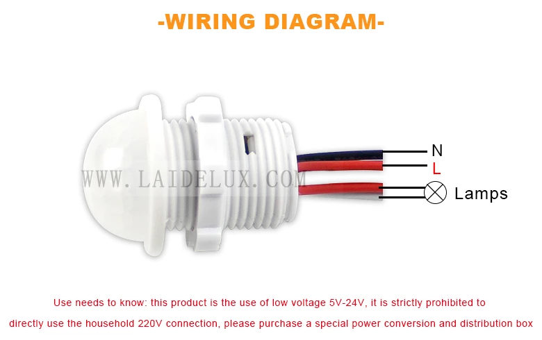 Automatic Light Sensor IR Detector Switch