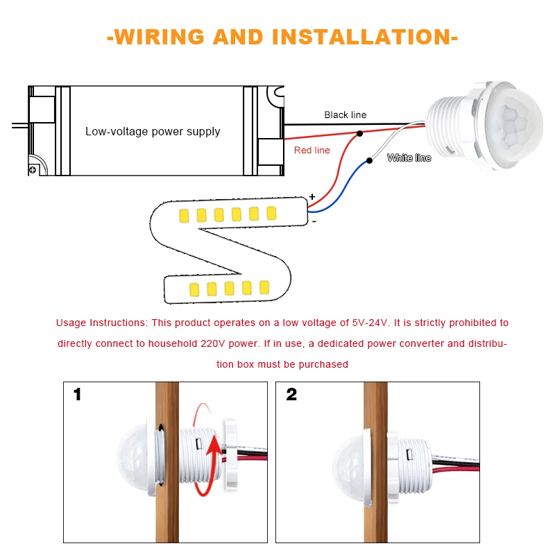 Automatic Light Sensor IR Detector Switch