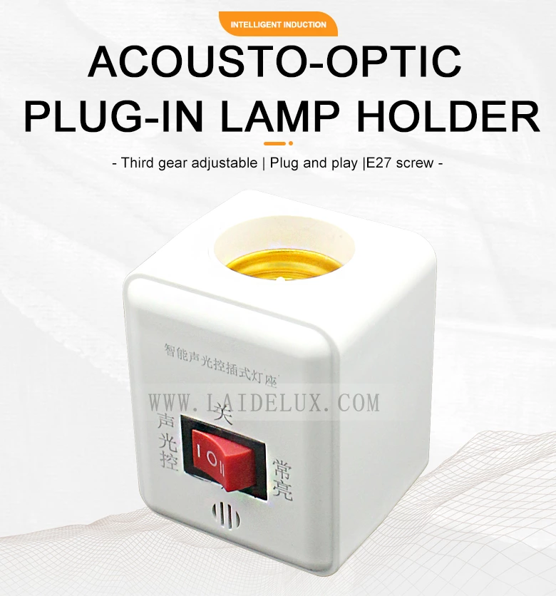 Intelligent sound-lightcontrol plug-in lamp holder
