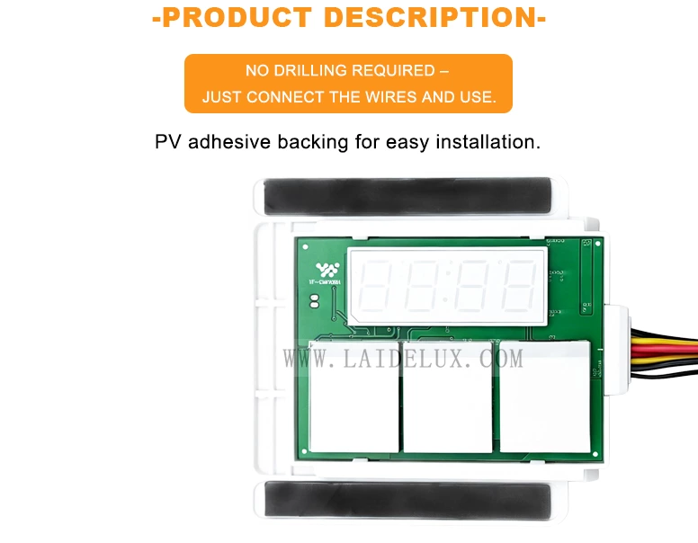 3-Button 3-Color Mirror Touch Switch