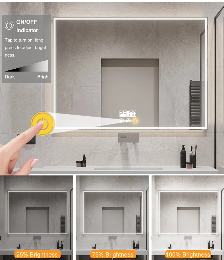 2-Button Single-Color Radar Mirror Switch