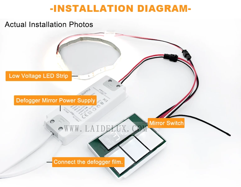 2-Button Single-Color Radar Mirror Switch