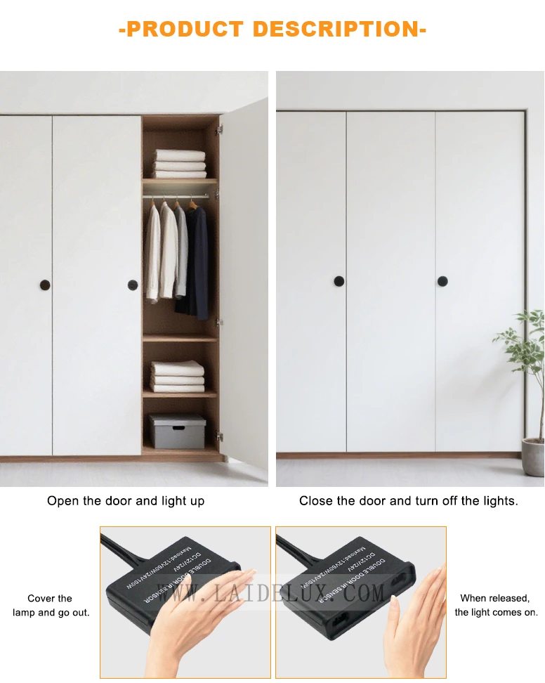 AC220V Ultra thin double door switch