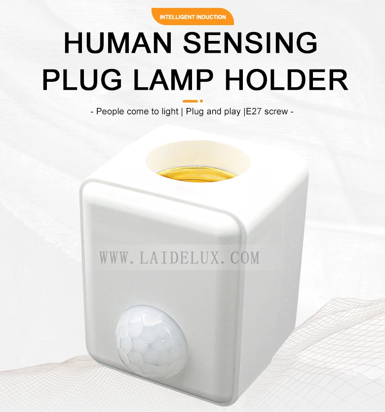 Human sensing plug lamp holder