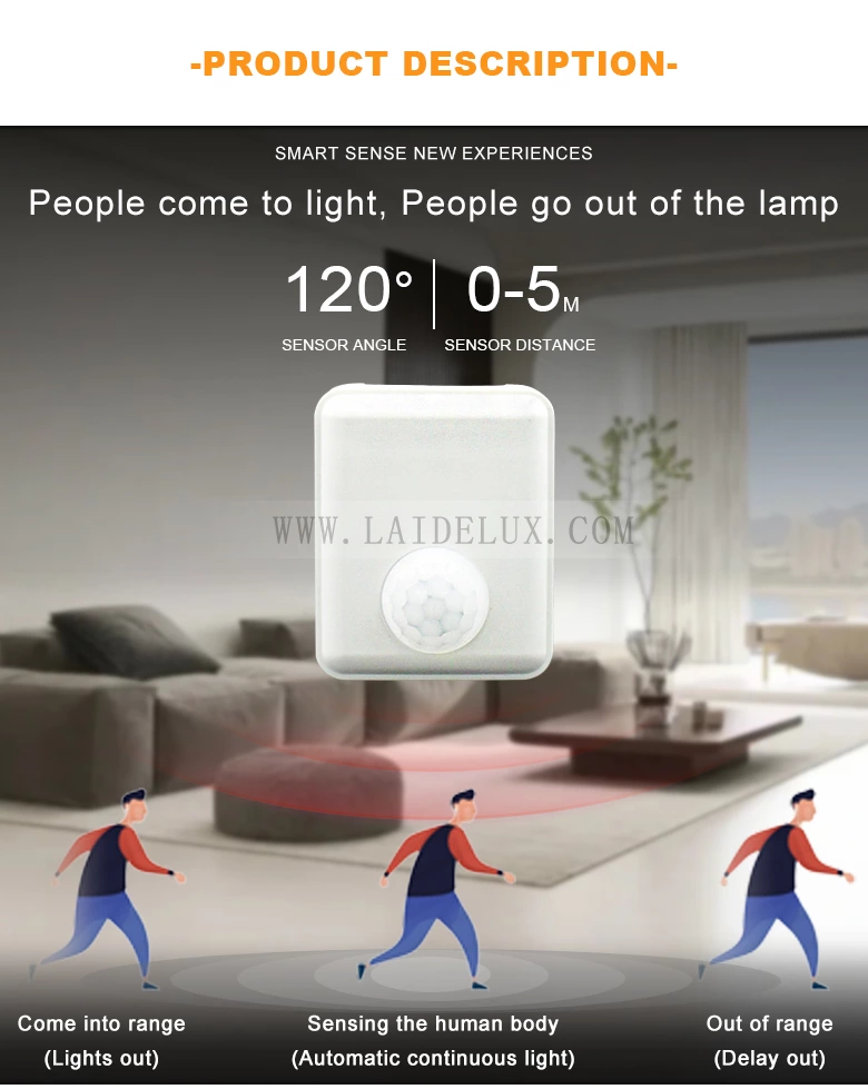Human sensing plug lamp holder
