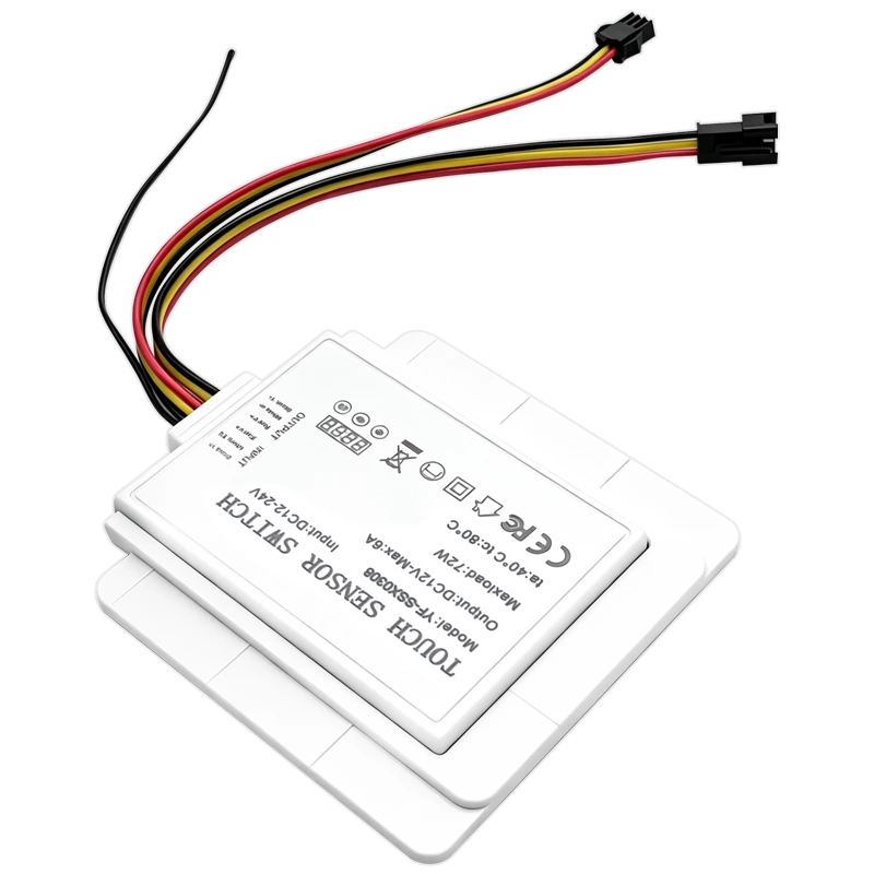 3-Button 3-Color Mirror Touch Switch