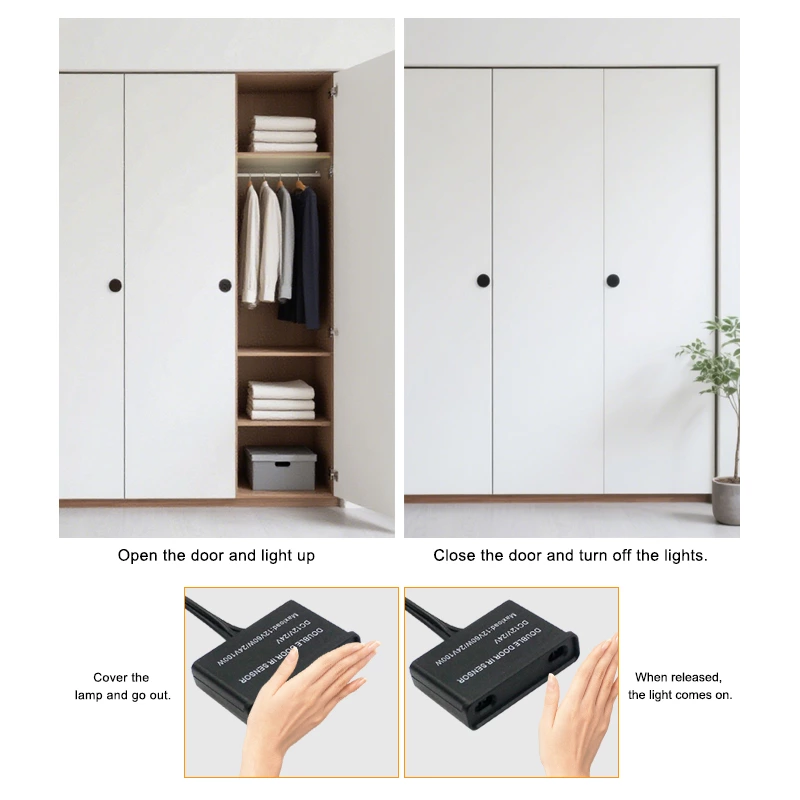AC220V Ultra thin double door switch