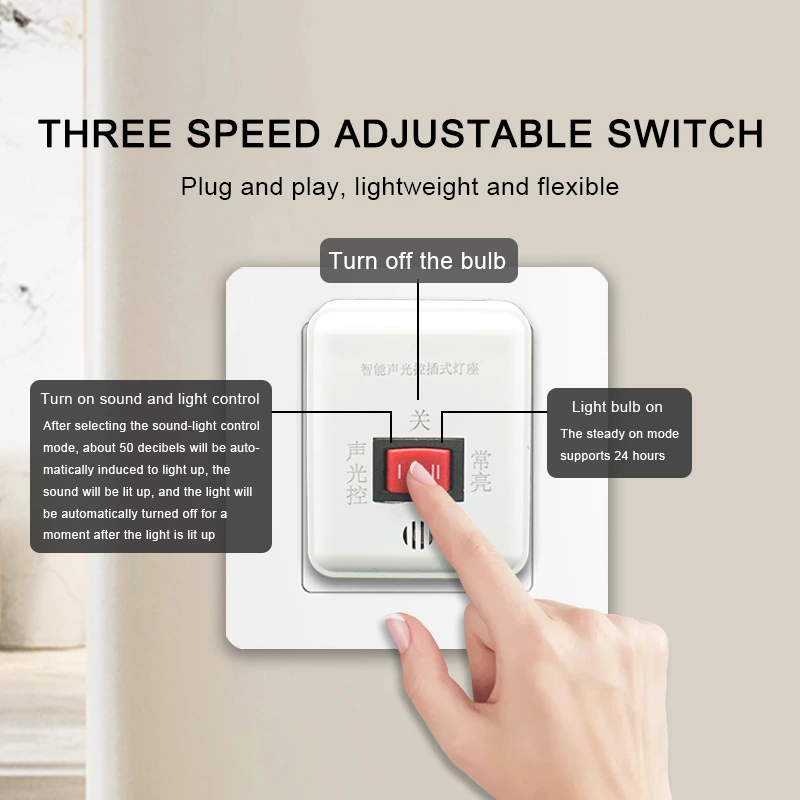 Human sensing plug lamp holder