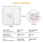 Human sensor panel switch