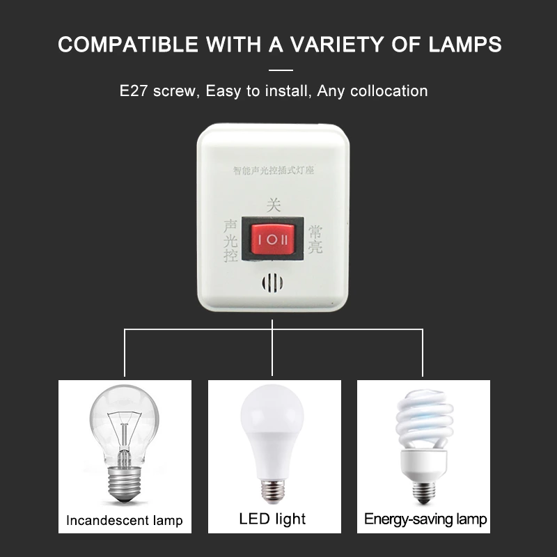 Human sensing plug lamp holder